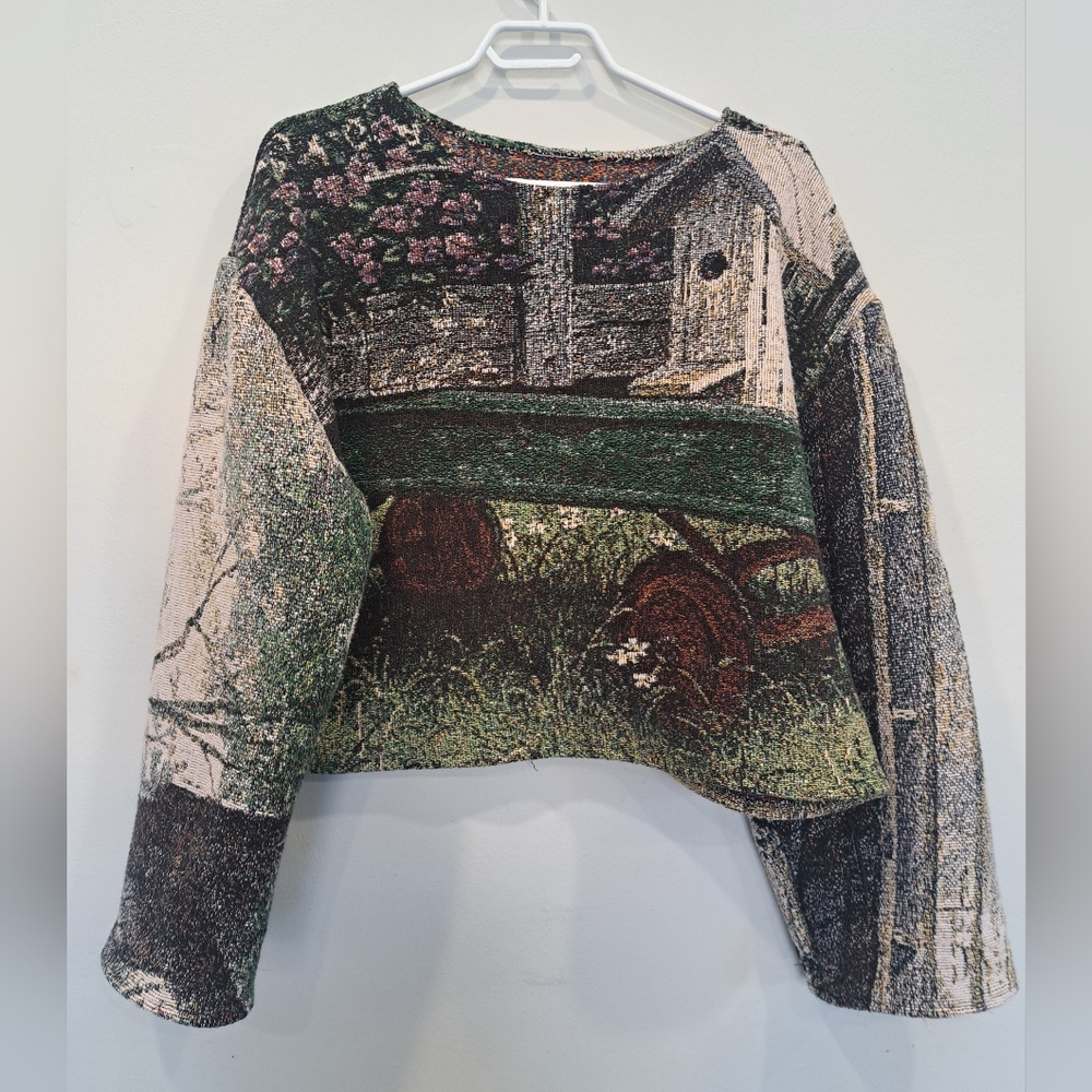 Upcycled Tapestry Blanket Pullover Sweater